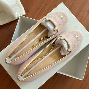 Charlotte Olympia Kitty Velour Flats [New]